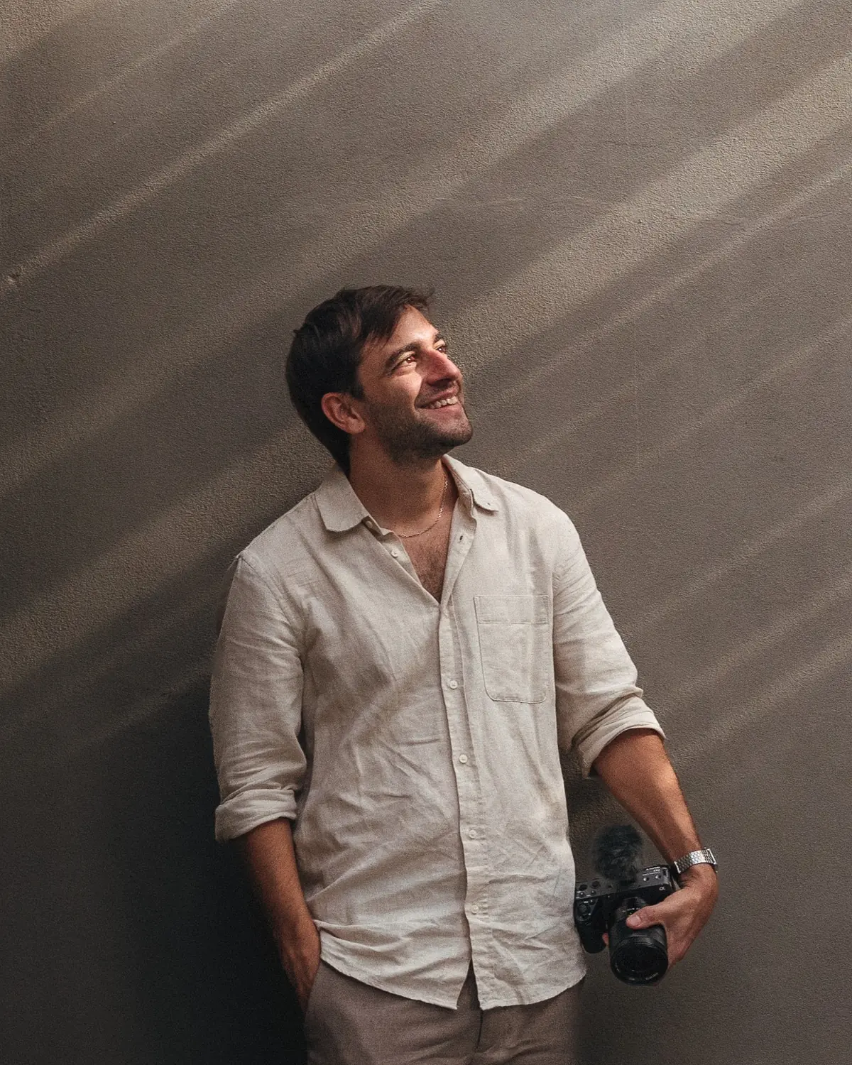Retrato de Juan Demicheli, filmmaker de Montevideo, Uruguay